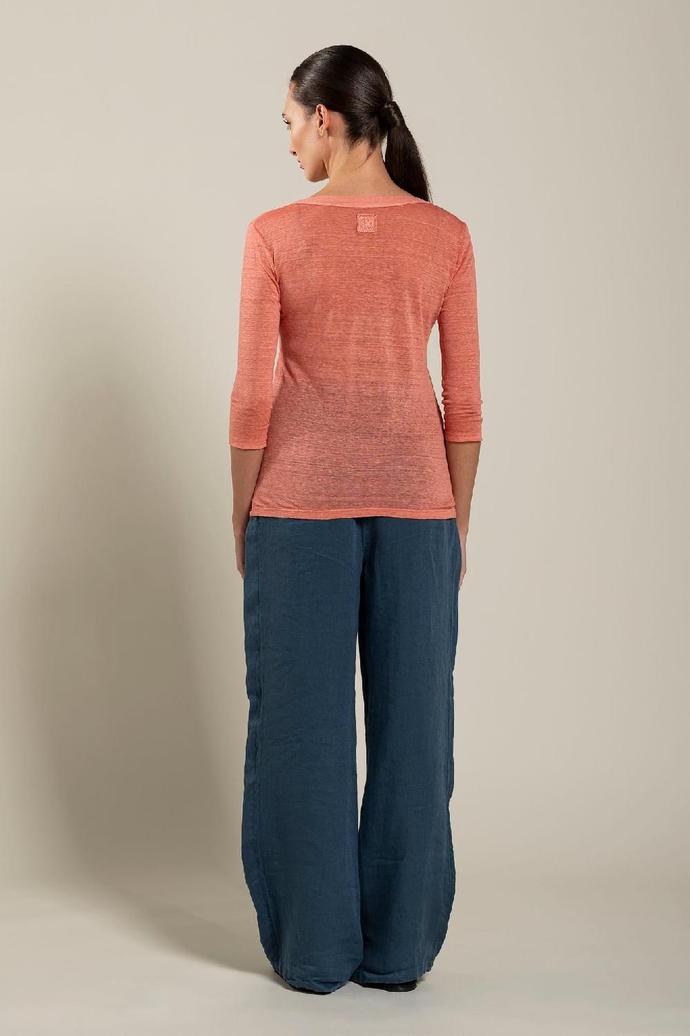 120% Lino Long Sleeve Women T-Shirt 2025