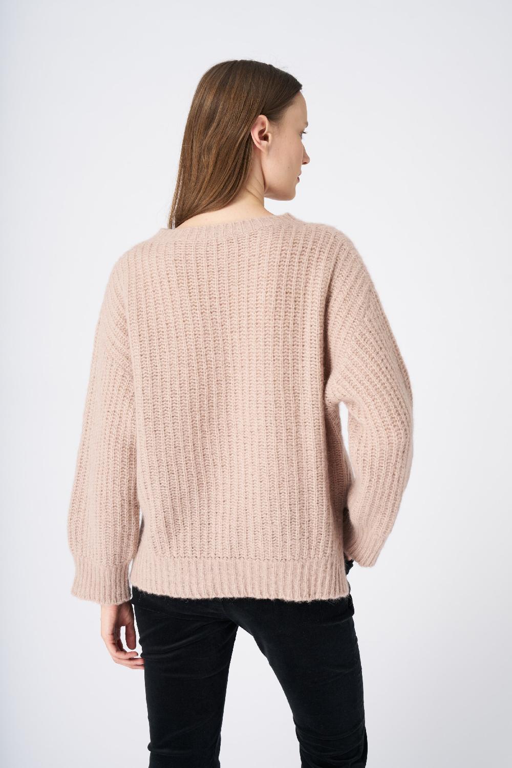 120% Lino Ribbed Cashmere Blend Sweater Shopping Online