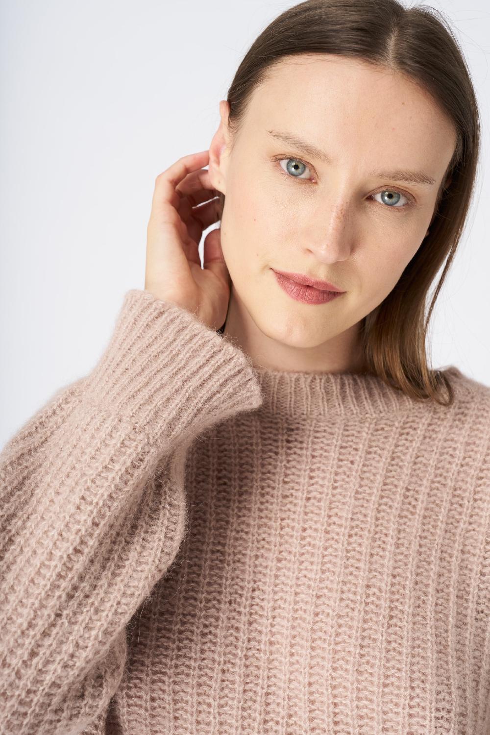 120% Lino Ribbed Cashmere Blend Sweater Shopping Online