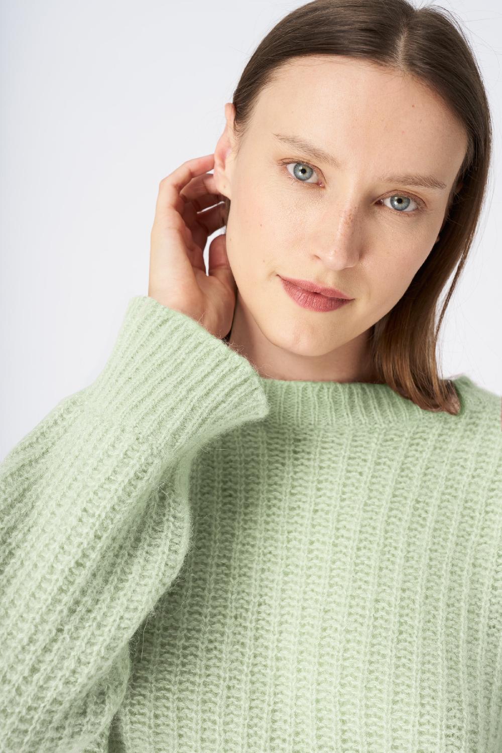 120% Lino Ribbed Cashmere Blend Sweater Shopping Online