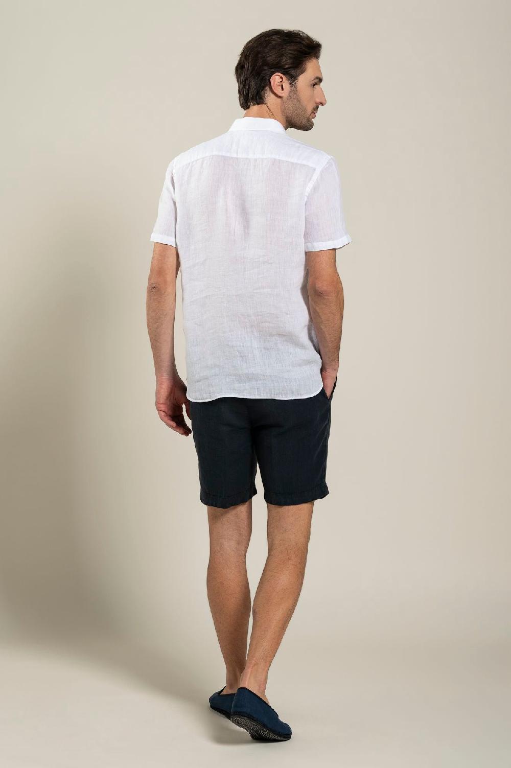 120% Lino Short Sleeve Regular Fit Man Shirt With Pocket Convenienza