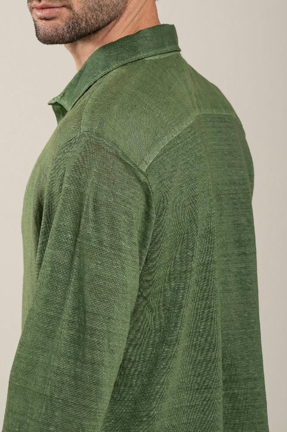 120% Lino Long Sleeve Man Shirt Sconto