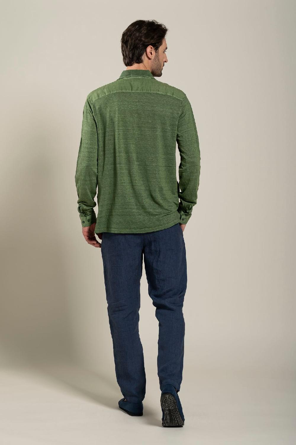 120% Lino Long Sleeve Man Shirt Sconto