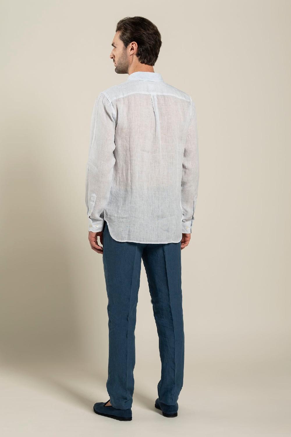 120% Lino Long Sleeve Regular Fit Man Shirt With Pocket Offerte