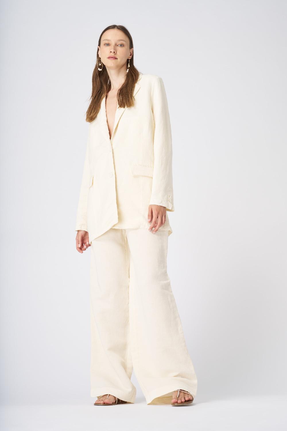 120% Lino Tailored Linen Blazer Nuova