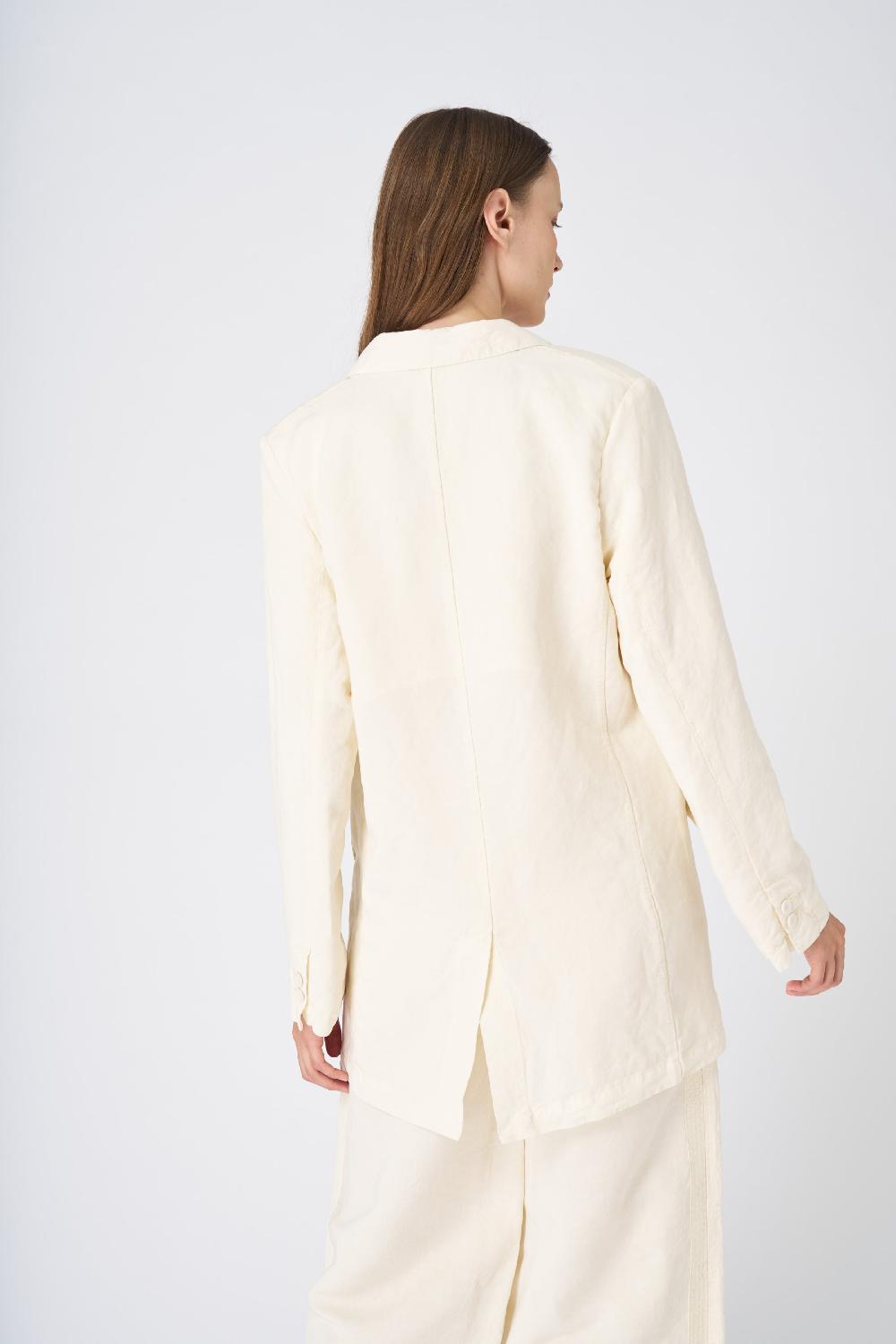 120% Lino Tailored Linen Blazer Nuova