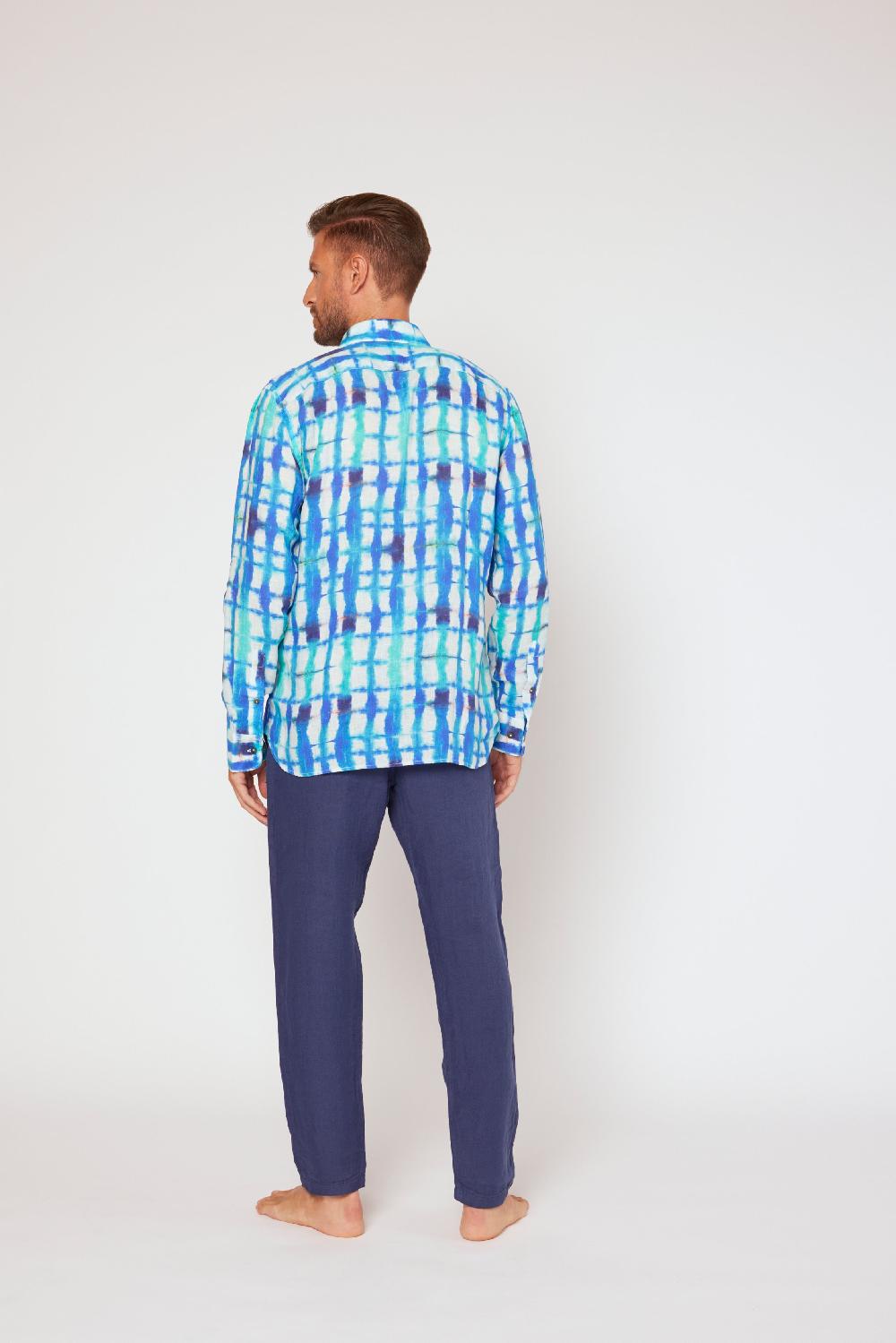 120% Lino Long Sleeve Slim Fit Italia