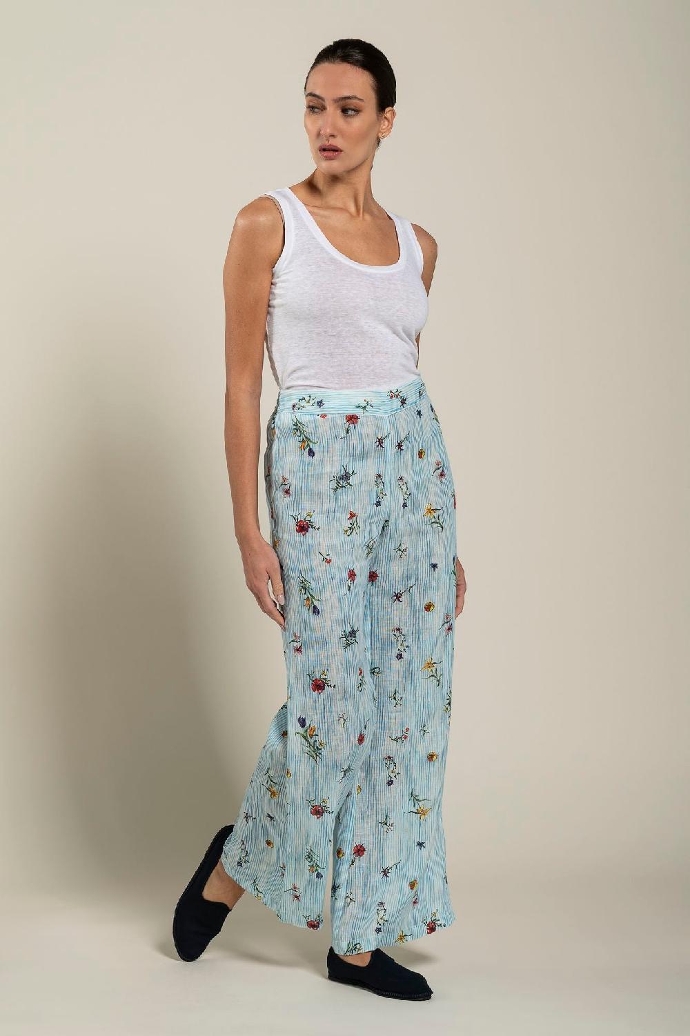 120% Lino Woman Striped Pant
