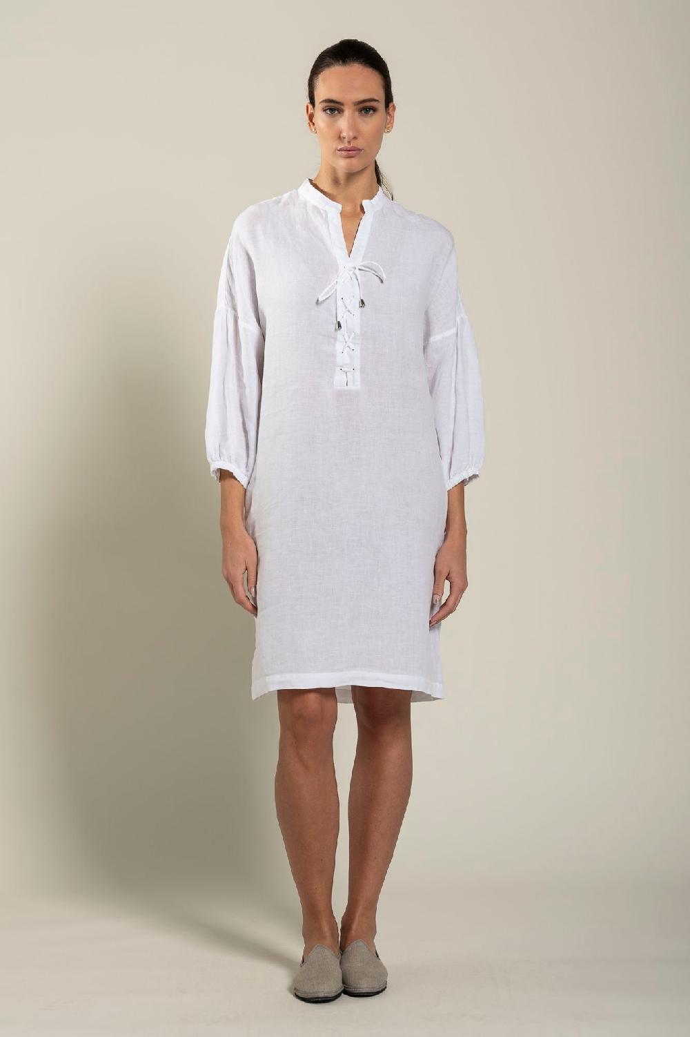 120% Lino Dress With Pockets Outlet