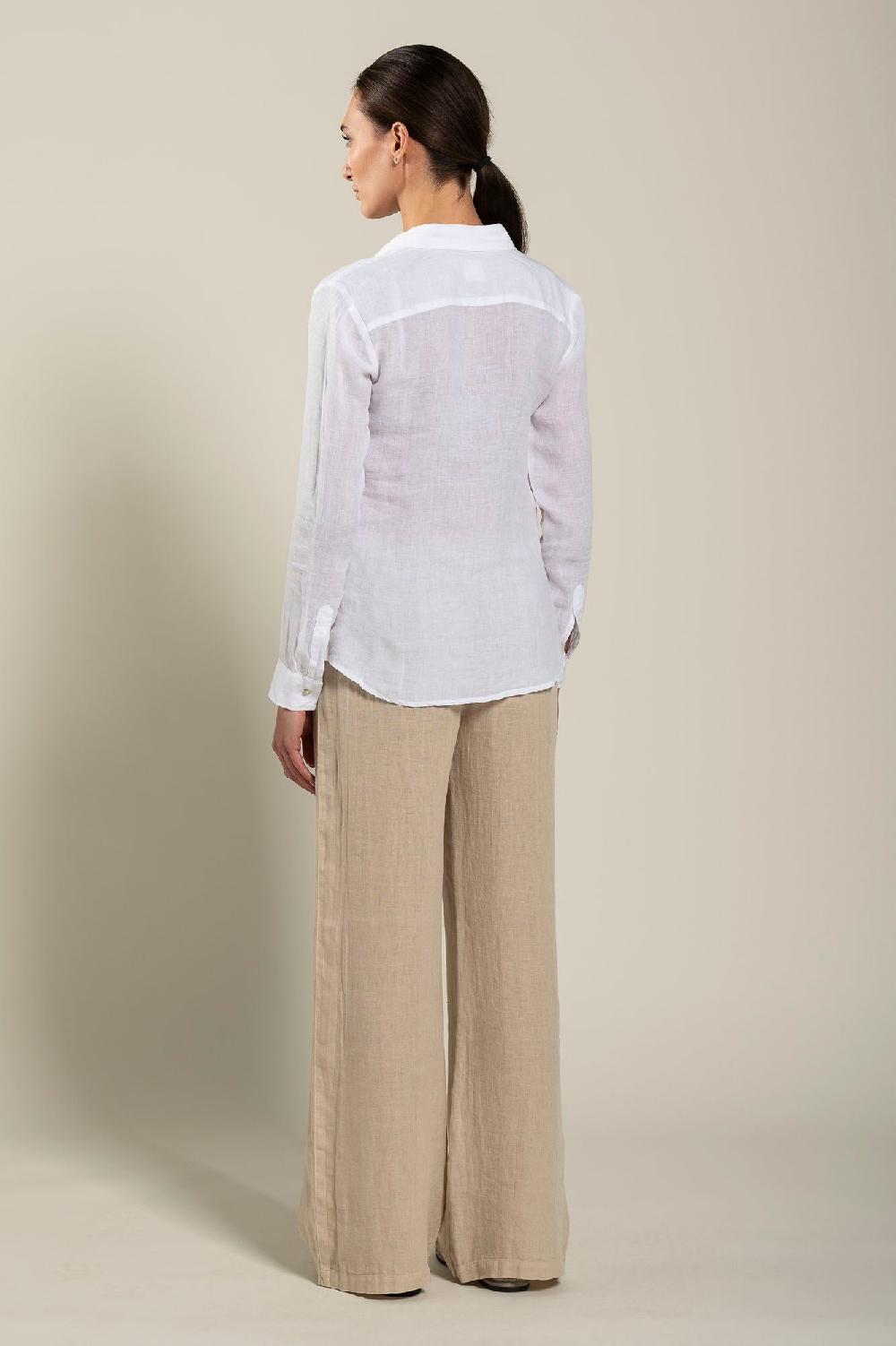 120% Lino Long Sleeve Regular Fit Woman Shirt Hotsell