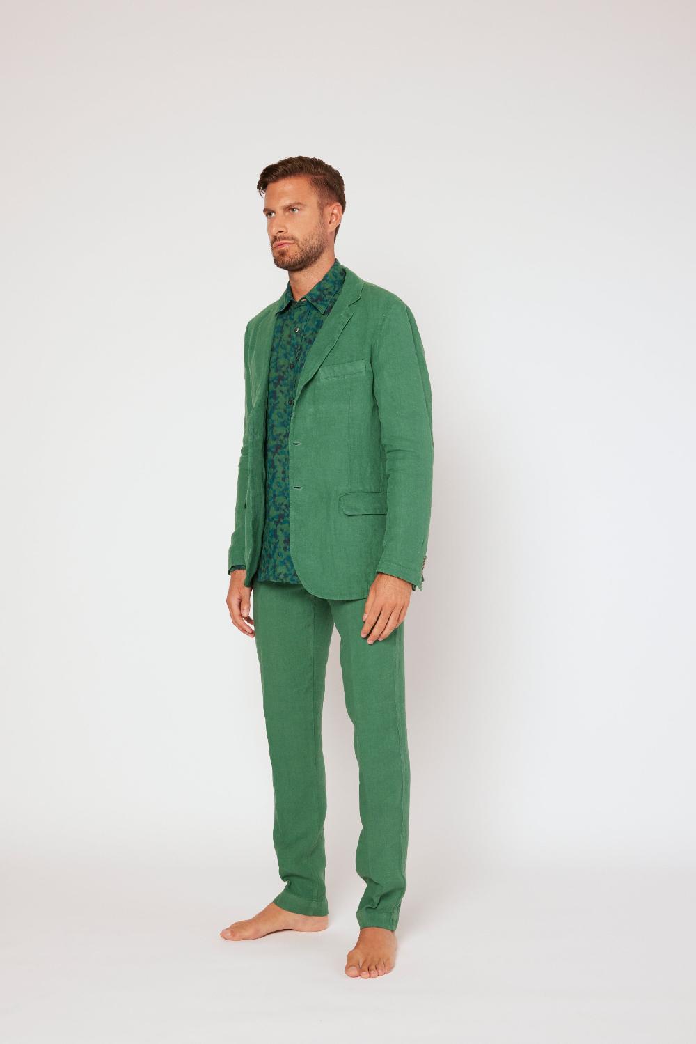 120% Lino Linen Jacket Qualità