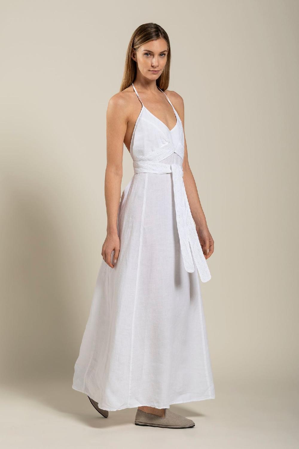 120% Lino Dress With Belt Qualità Garantita
