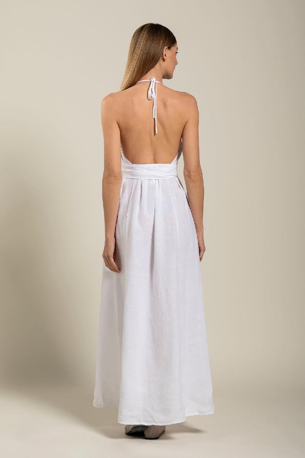 120% Lino Dress With Belt Qualità Garantita