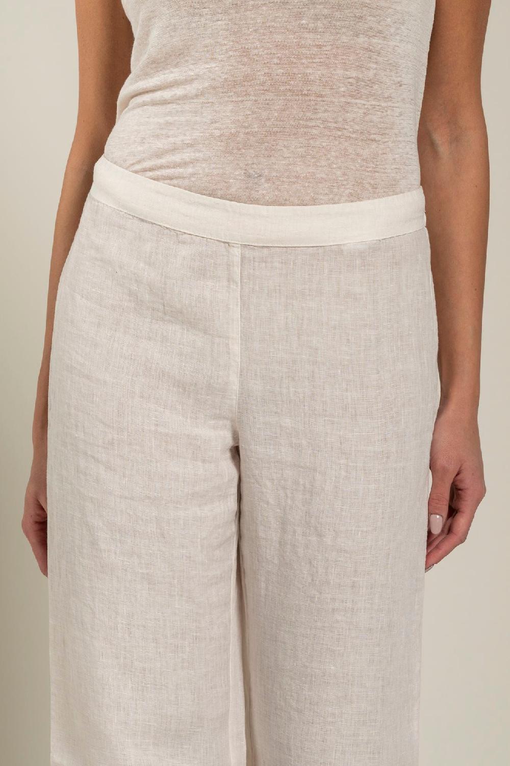 120% Lino Woman Pant High-Waisted Prezzo Ridotto