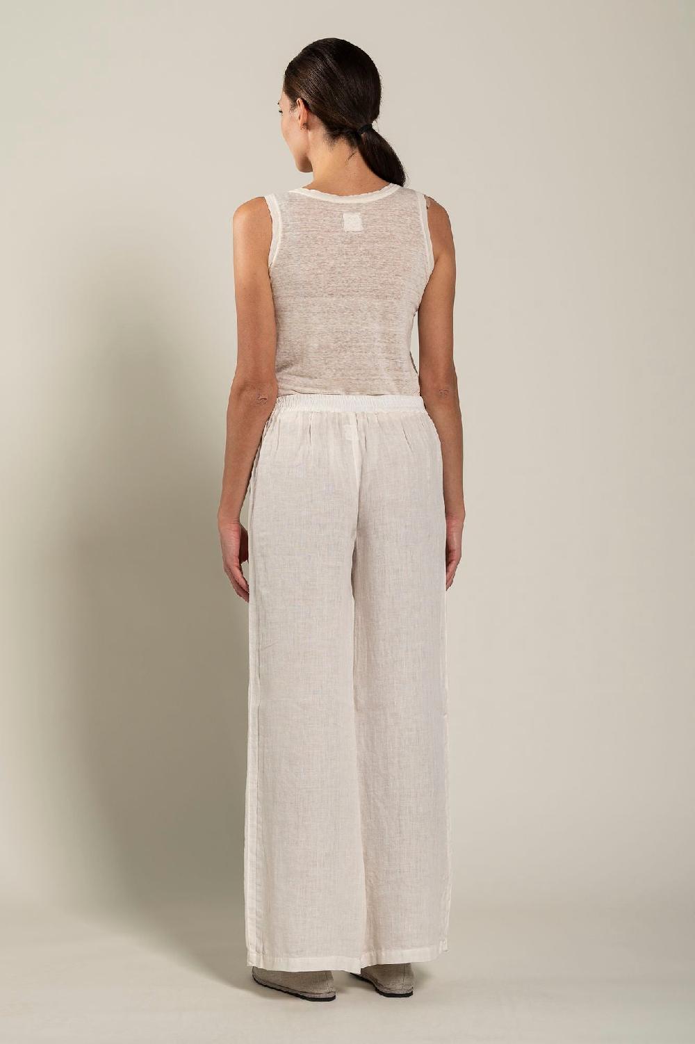 120% Lino Woman Pant High-Waisted Prezzo Ridotto