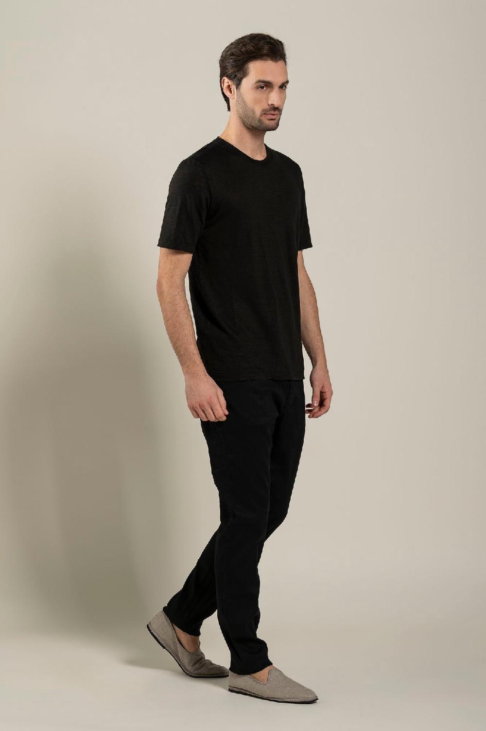 120% Lino Short Sleeve Man T-Shirt Saldi