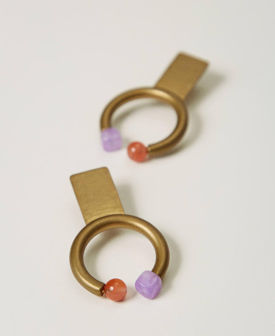 Twin Set Orecchino con cerchio e pietre Italy