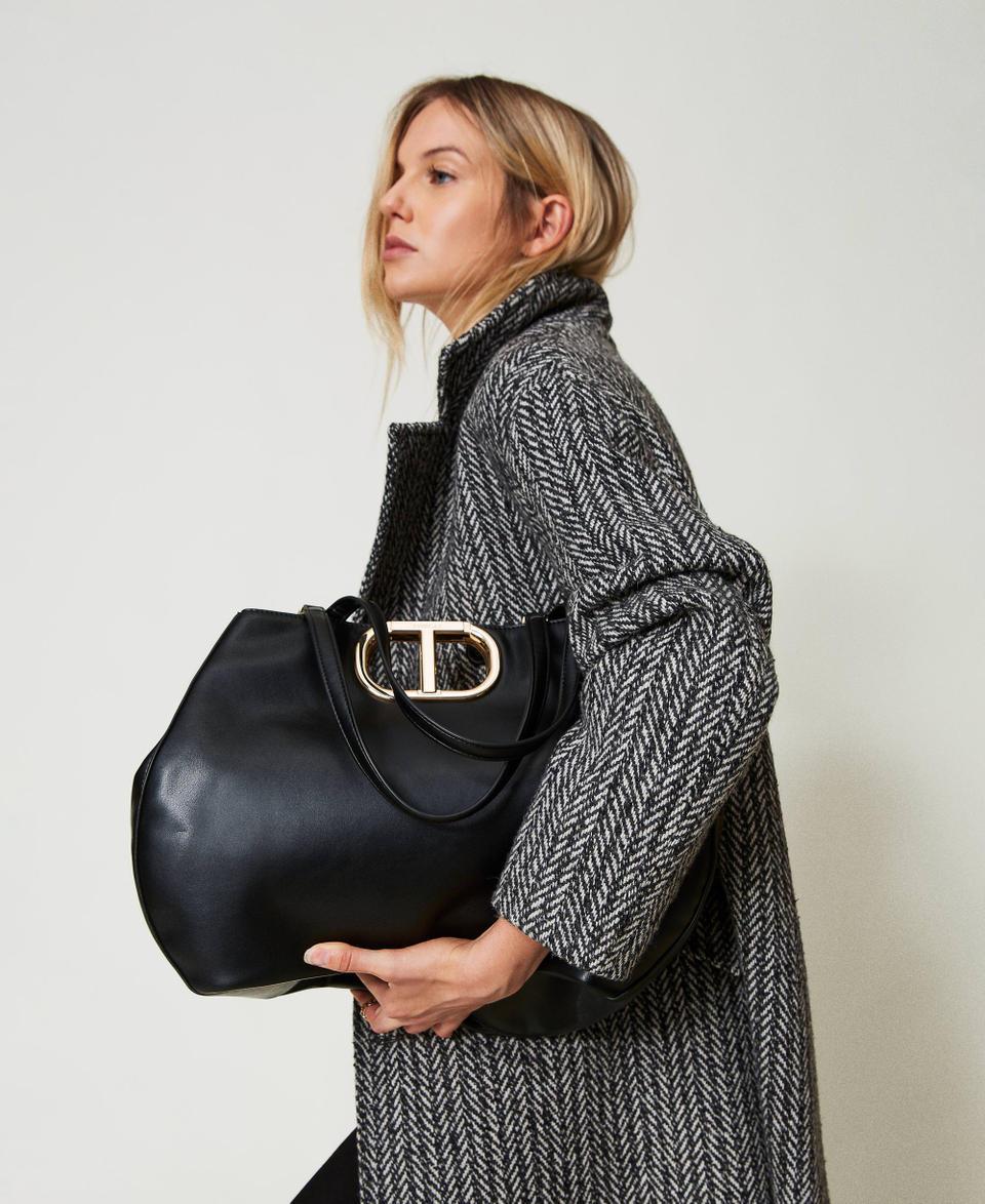 Twin Set Borsa shopper 'Lila' con manico Oval T 2025