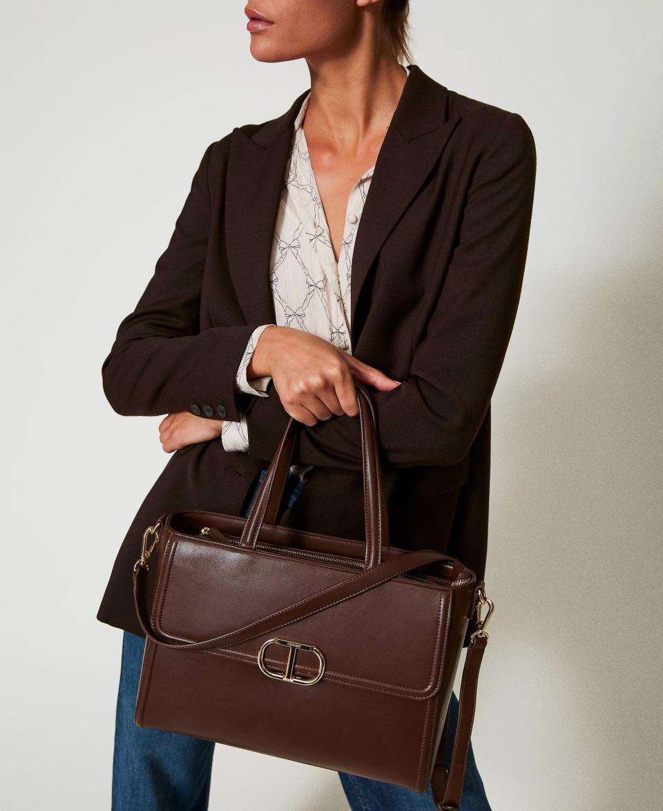 Twin Set Borsa shopper ‘Brera’ con apertura Oval T Nuovo