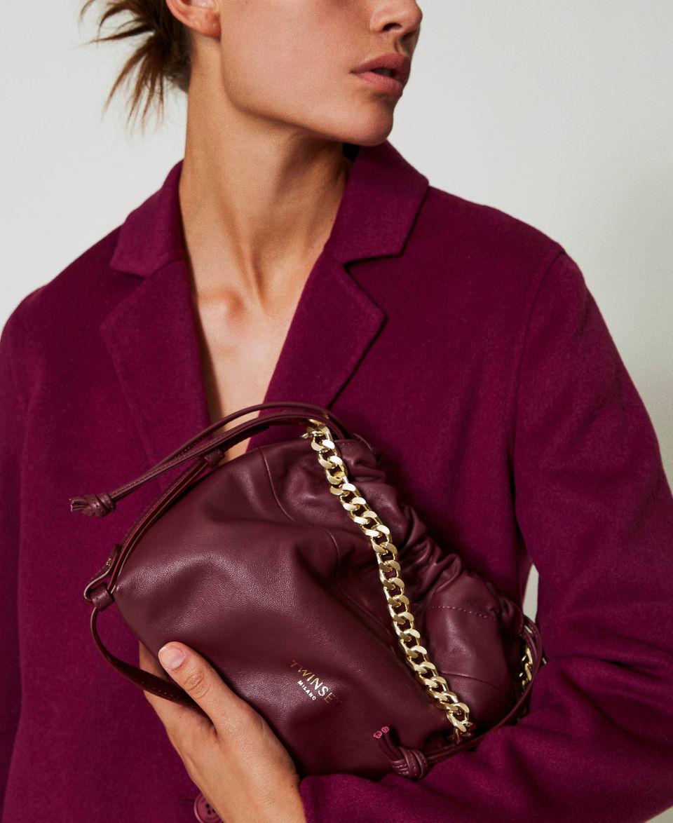Twin Set Borsa a tracolla in pelle con coulisse Negozi Online