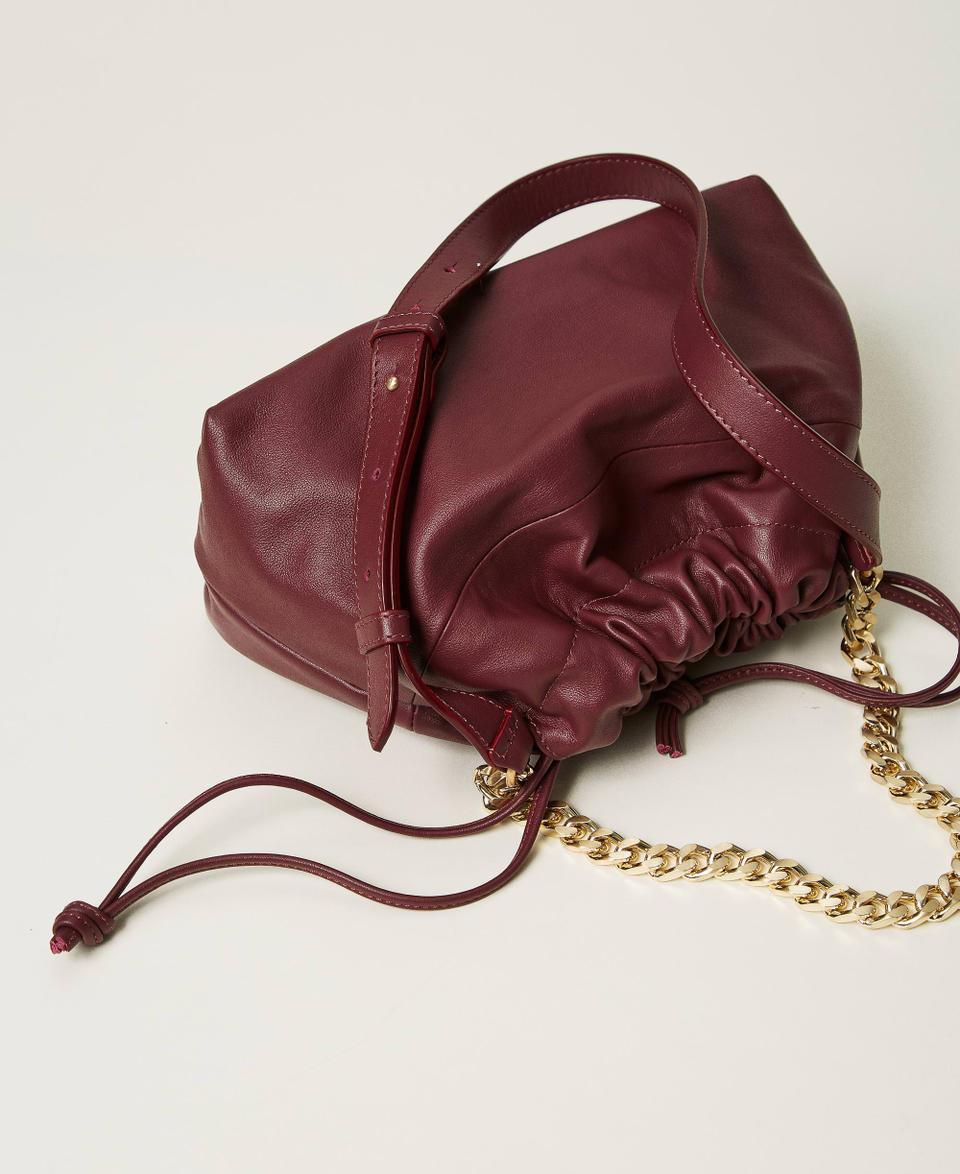 Twin Set Borsa a tracolla in pelle con coulisse Negozi Online