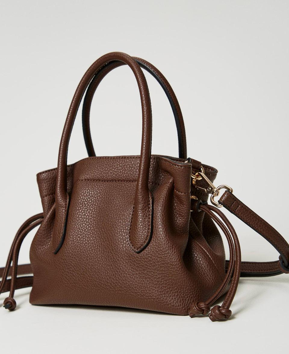 Twin Set Borsa a tracolla con Oval T e coulisse Consegna Veloce