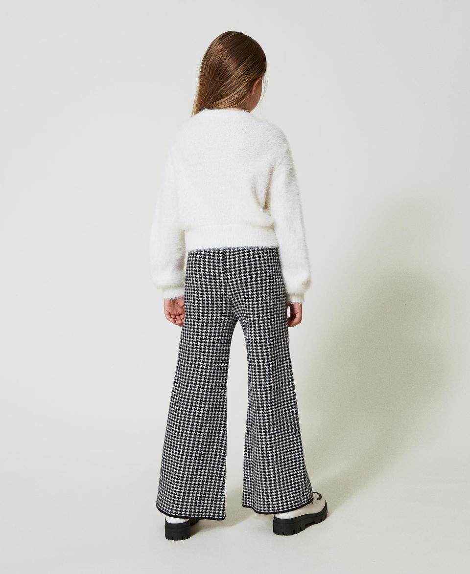 Twin Set Pantaloni in maglia jacquard pied de poule Qualità