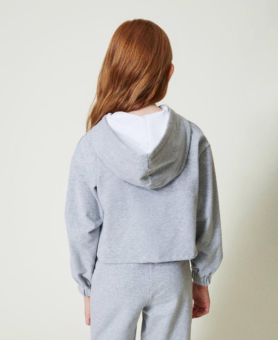 Twin Set Felpa cropped con logo ricamato Promozione