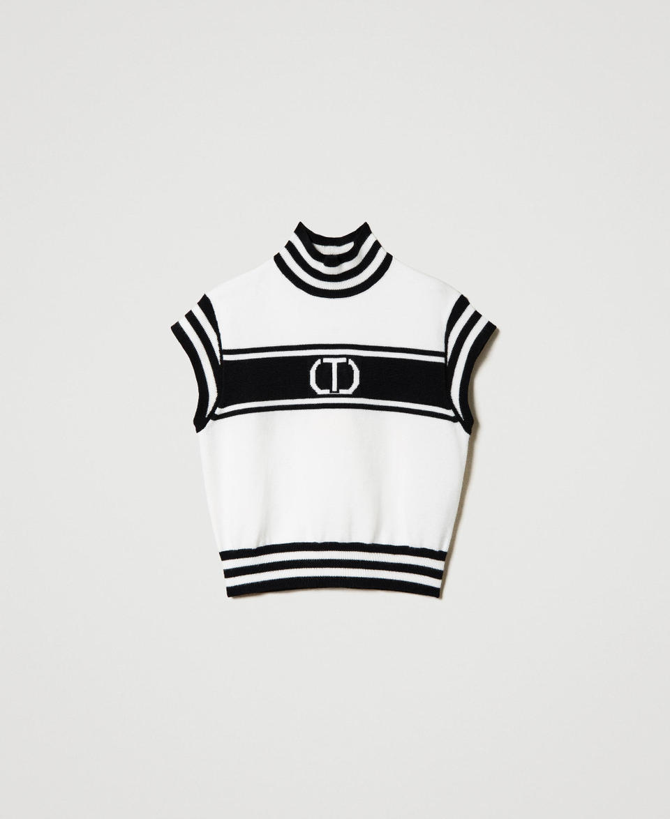 Twin Set Maglia lupetto con Oval T jacquard Soddisfazione Garantita