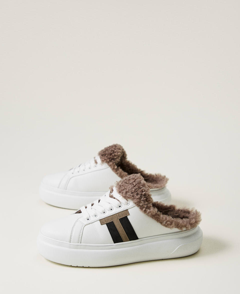 Twin Set Sneakers slide con faux fur Convenienza