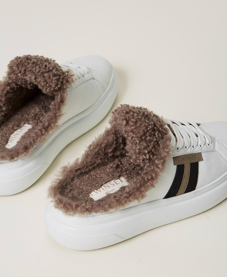 Twin Set Sneakers slide con faux fur Convenienza
