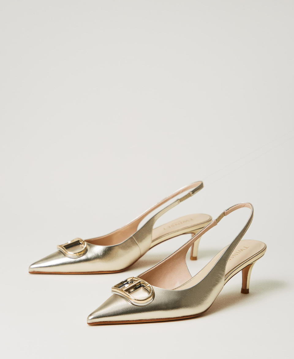 Twin Set Décolleté sling back con Oval T Outlet