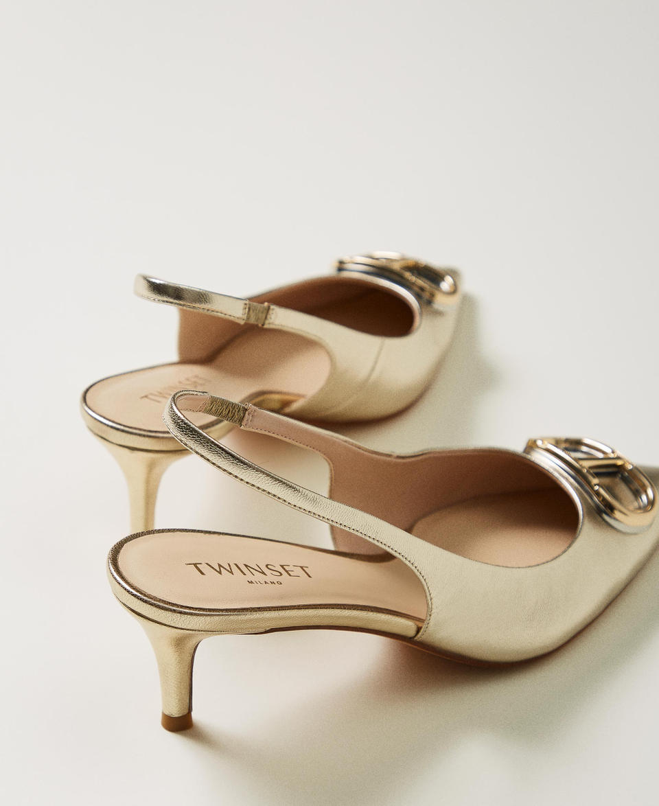 Twin Set Décolleté sling back con Oval T Outlet