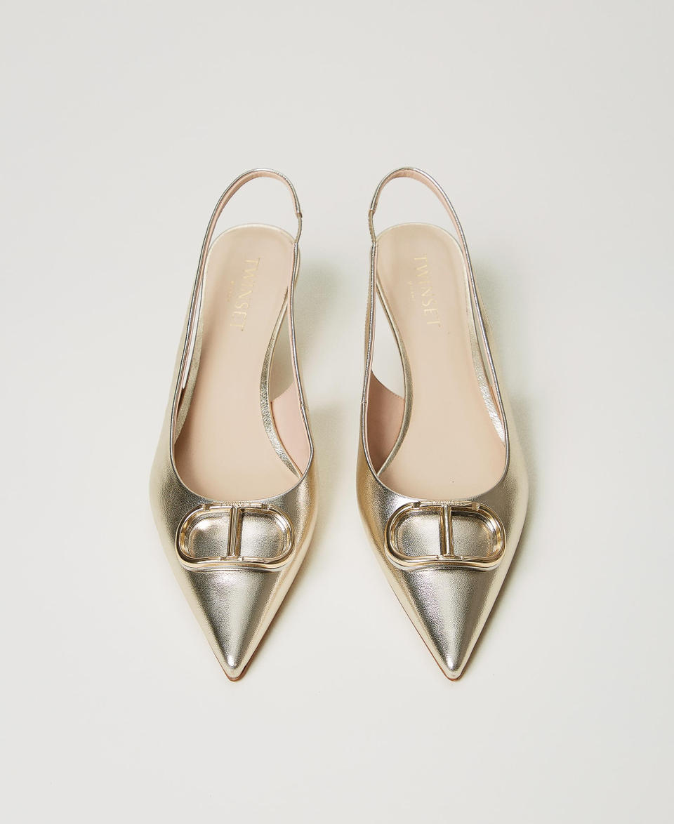 Twin Set Décolleté sling back con Oval T Outlet