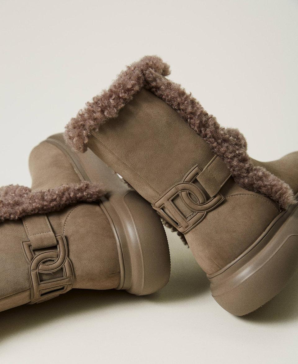 Twin Set Stivaletti con dettagli in faux fur Sottocosto