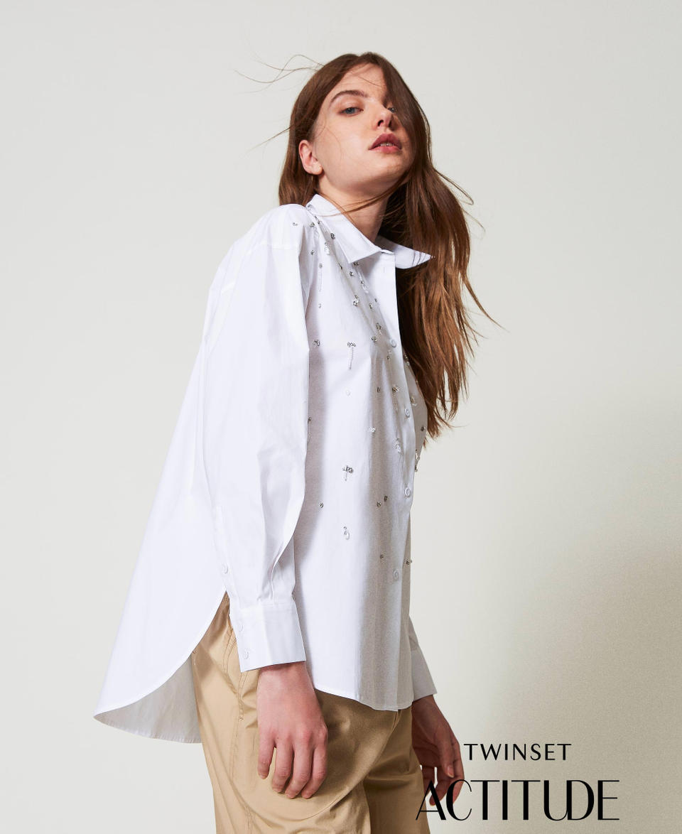 Twin Set Camicia con ricami a mano