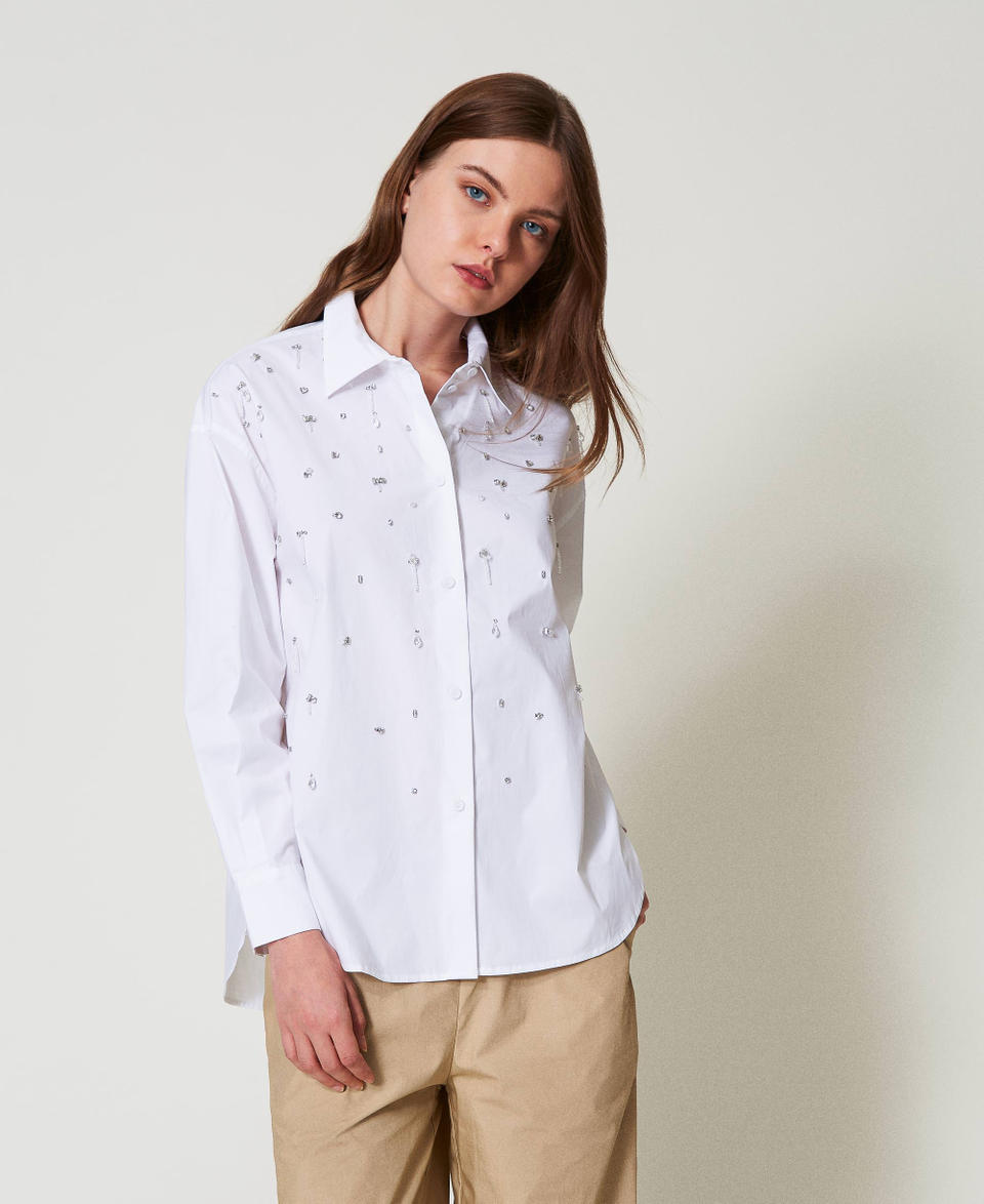 Twin Set Camicia con ricami a mano Online