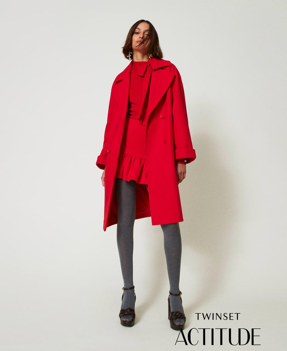 Twin Set Cappotto doppiopetto in panno