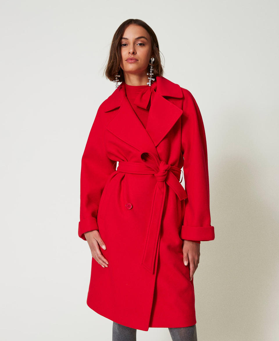 Twin Set Cappotto doppiopetto in panno Nuova