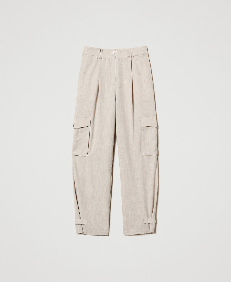 Twin Set Pantaloni cargo MYFO con ricamo Pezzi Unici
