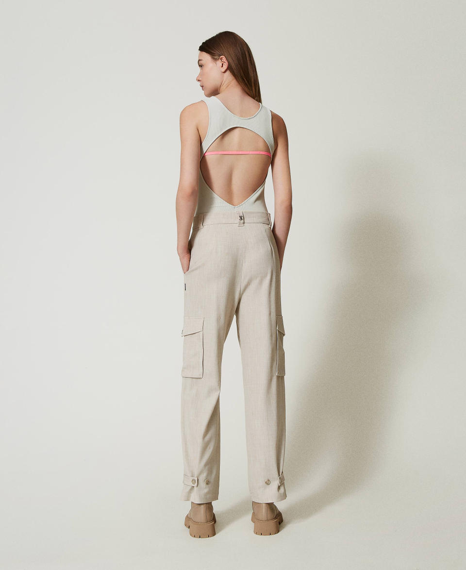 Twin Set Pantaloni cargo MYFO con ricamo Pezzi Unici