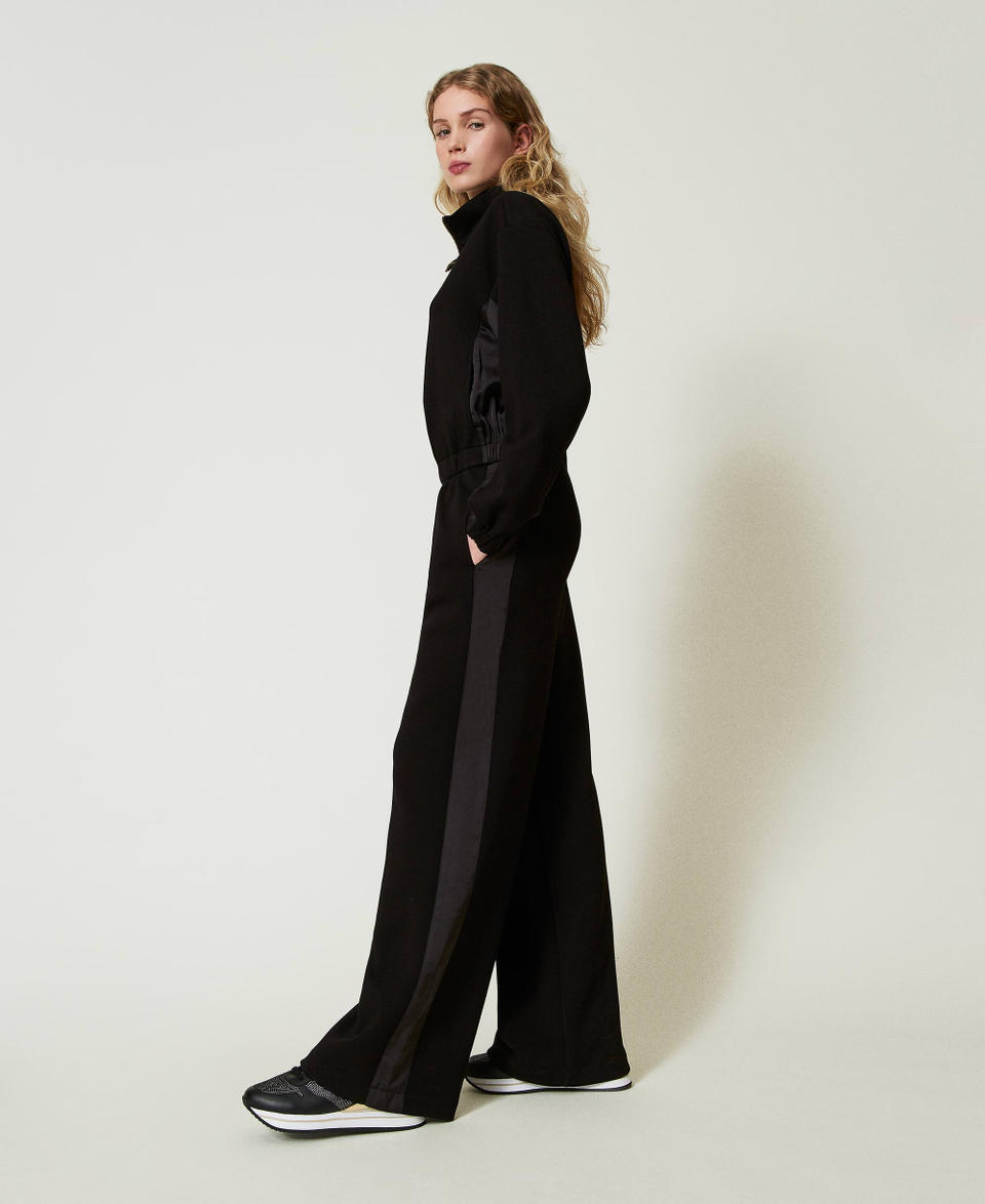 Twin Set Felpa con zip e pantaloni a palazzo