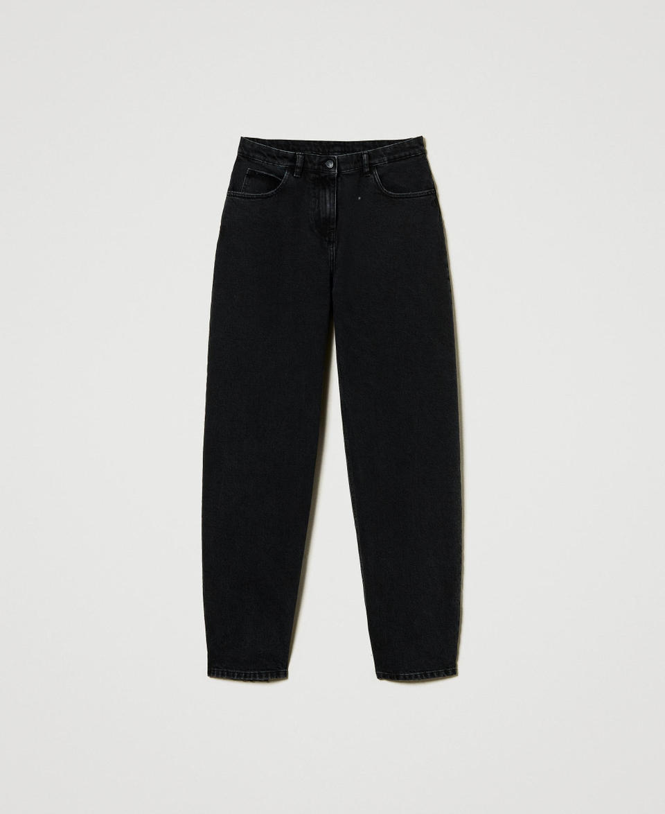 Twin Set Jeans nero carrot fit cinque tasche Promozione Limitata