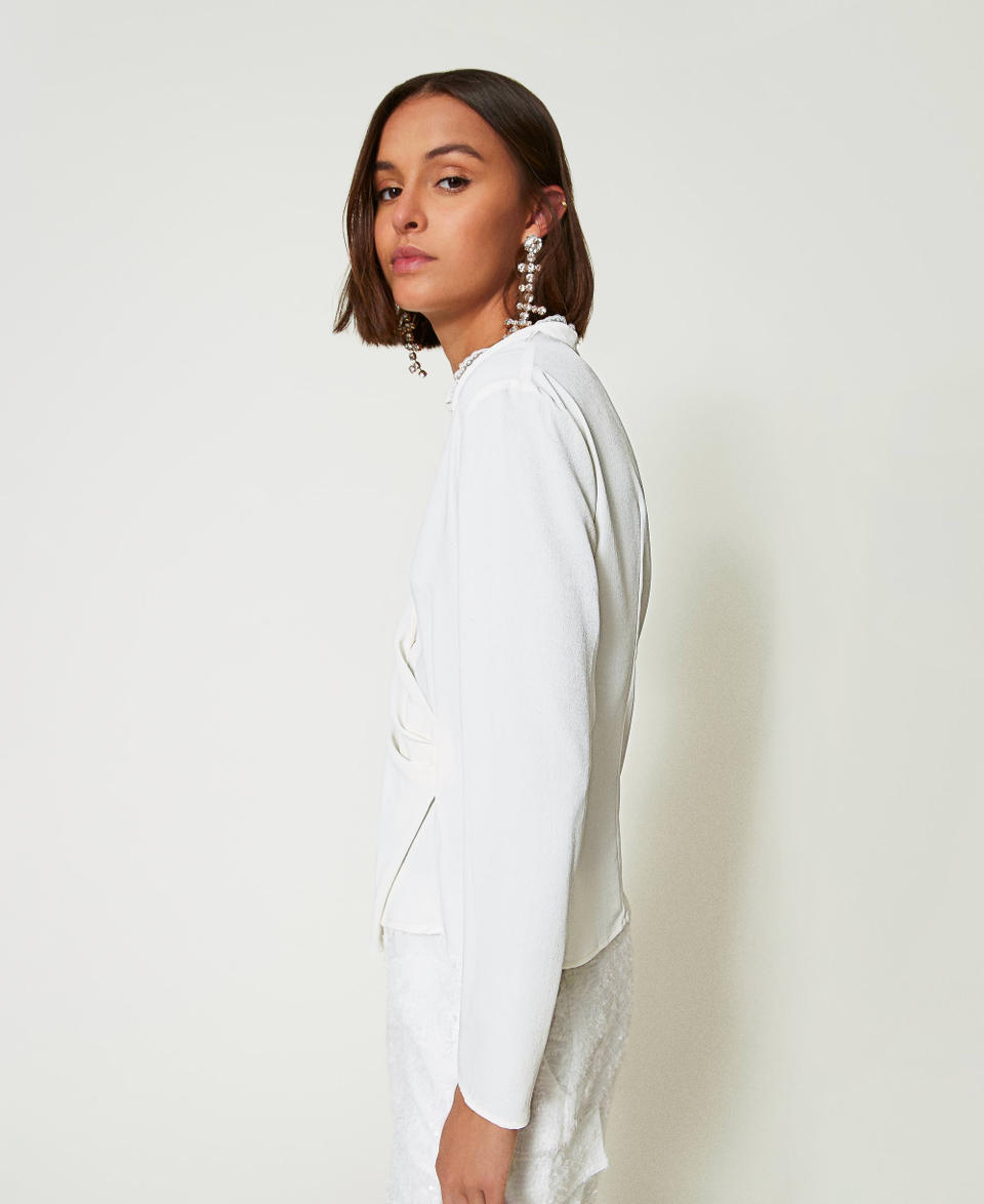 Twin Set Blusa in crêpe de Chine riciclato Shopping Online