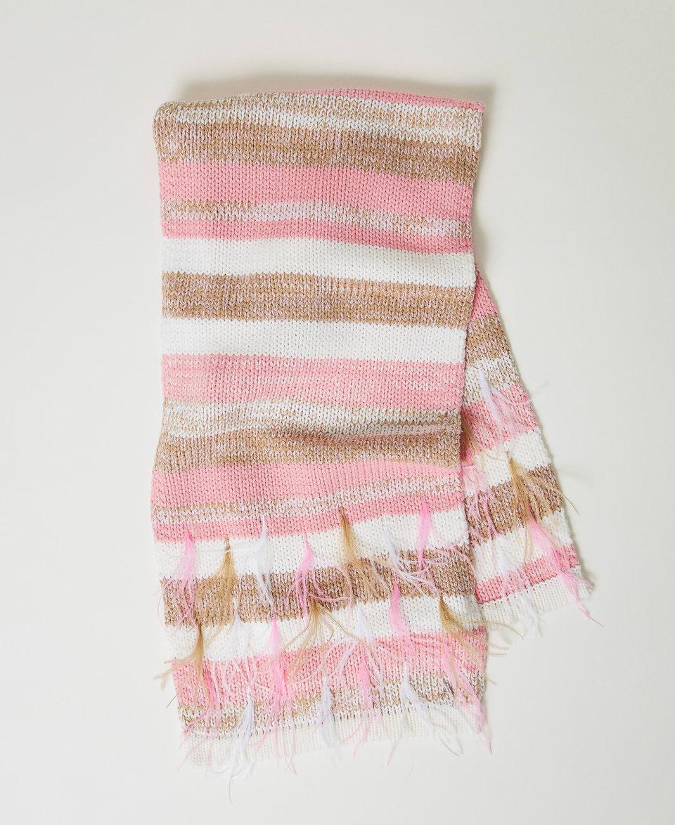 Twin Set Sciarpa jacquard con piume