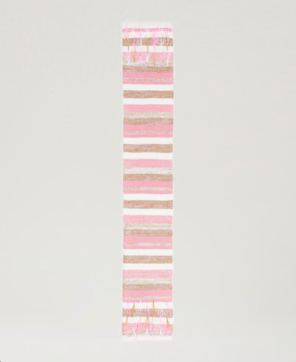 Twin Set Sciarpa jacquard con piume Sconto di tempo limitato