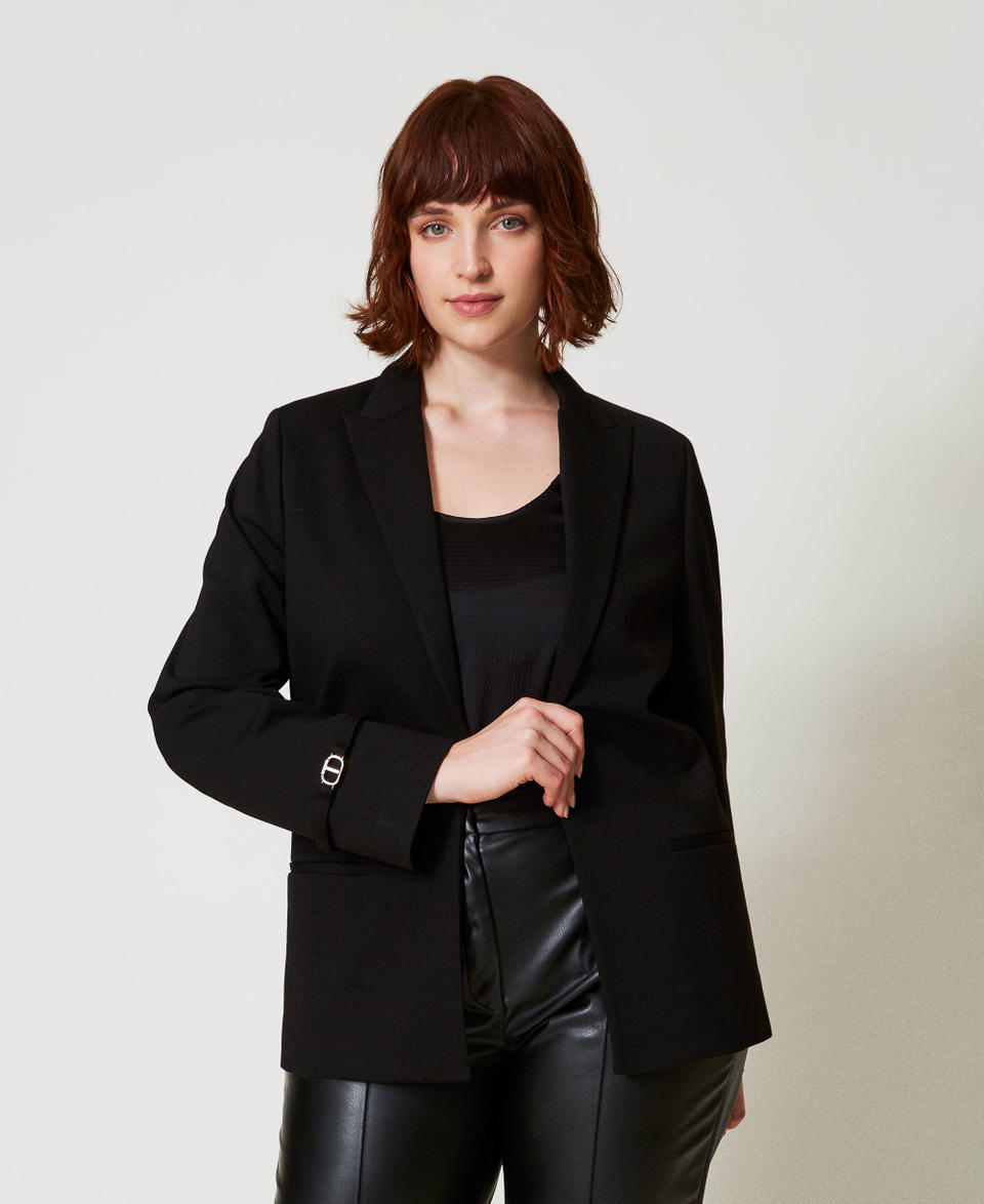Twin Set Giacca blazer con cinturino Oval T