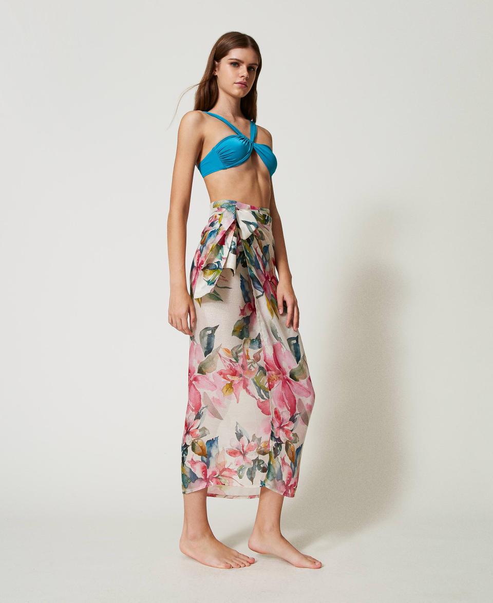 Twin Set Pareo con lurex e stampa Moda