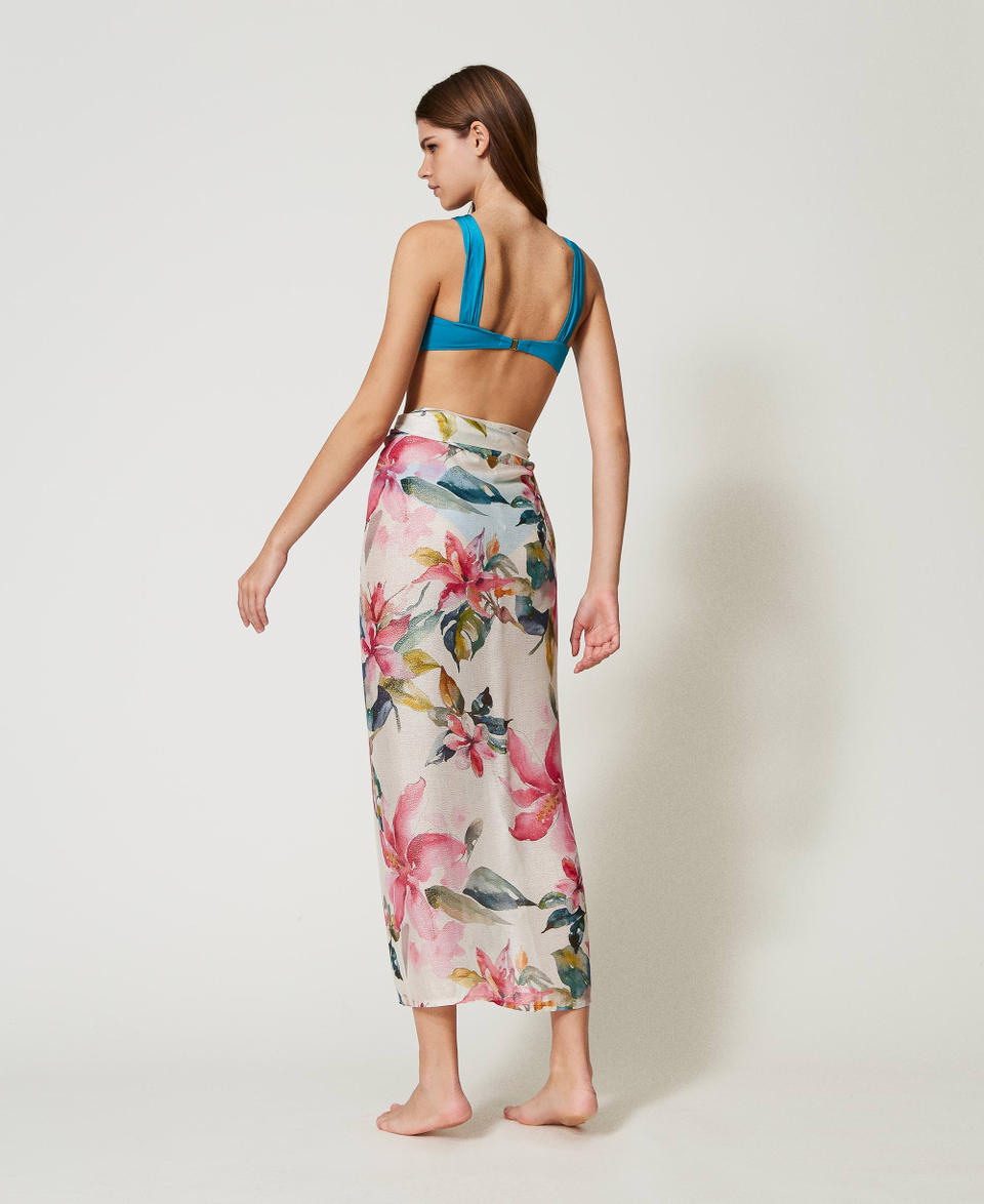 Twin Set Pareo con lurex e stampa Moda