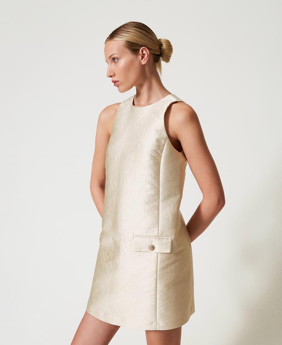 Twin Set Abito halter corto in broccato jacquard Italia
